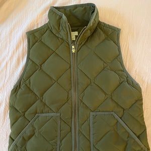 J. Crew Puffer Vest | Olive Green